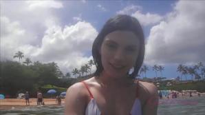 You swim with Sadie and cum in her pussy.